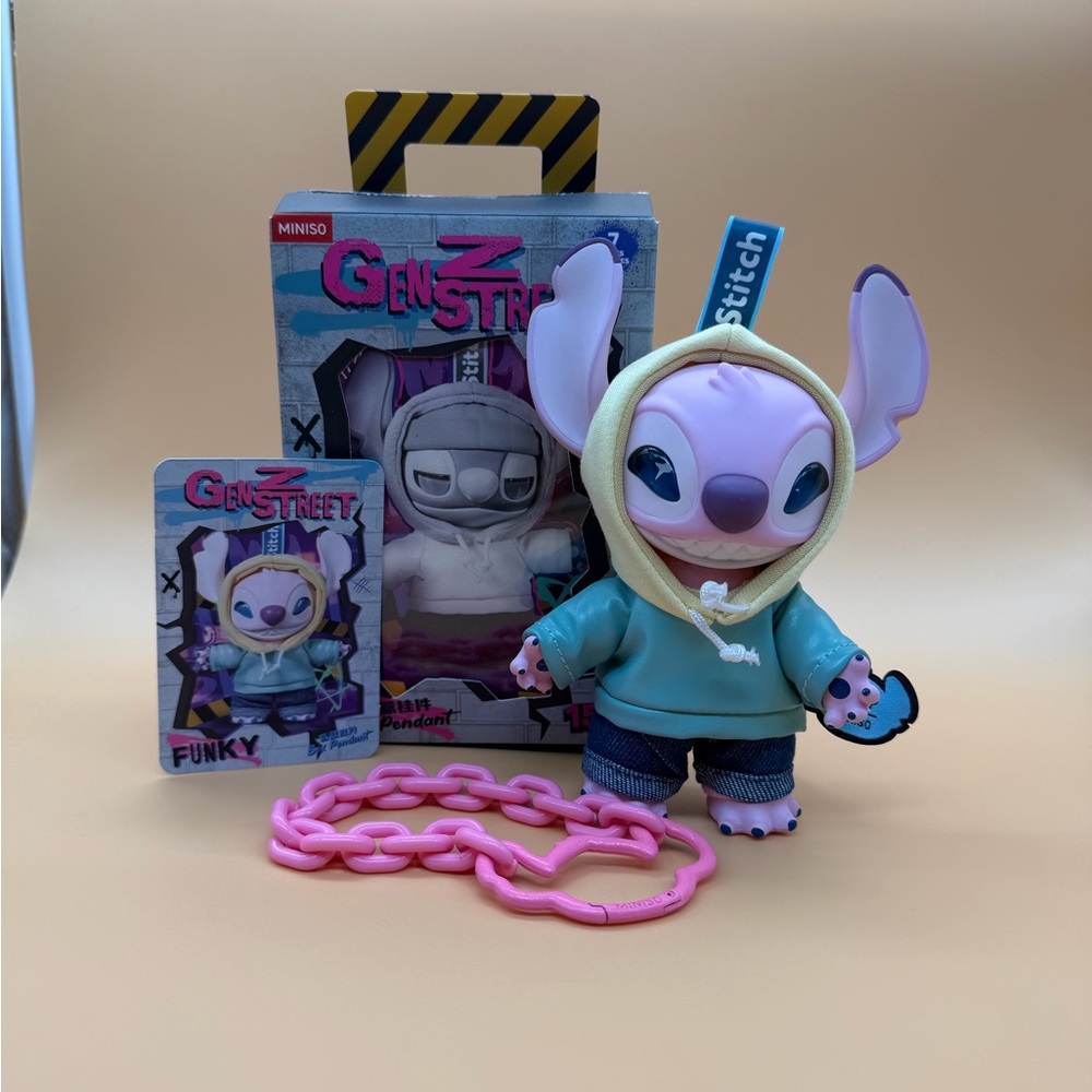 Miniso GenZ Street Stitch Action Figure - Purple and Blue
